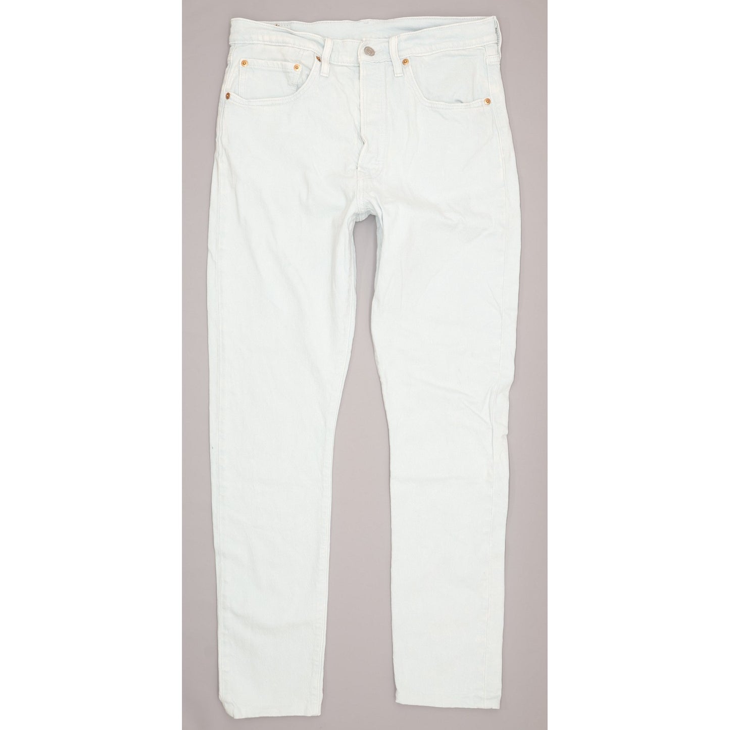 Levi's 501 Blue Straight Regular Stretch Jeans High Waisted W30 L31