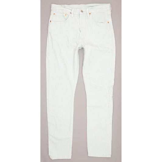 Levi's 501 Blue Straight Regular Stretch Jeans High Waisted W30 L31