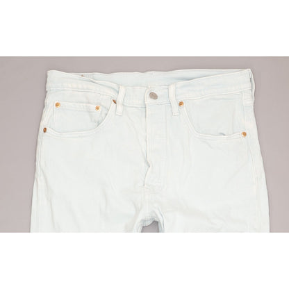 Levi's 501 Blue Straight Regular Stretch Jeans High Waisted W30 L31