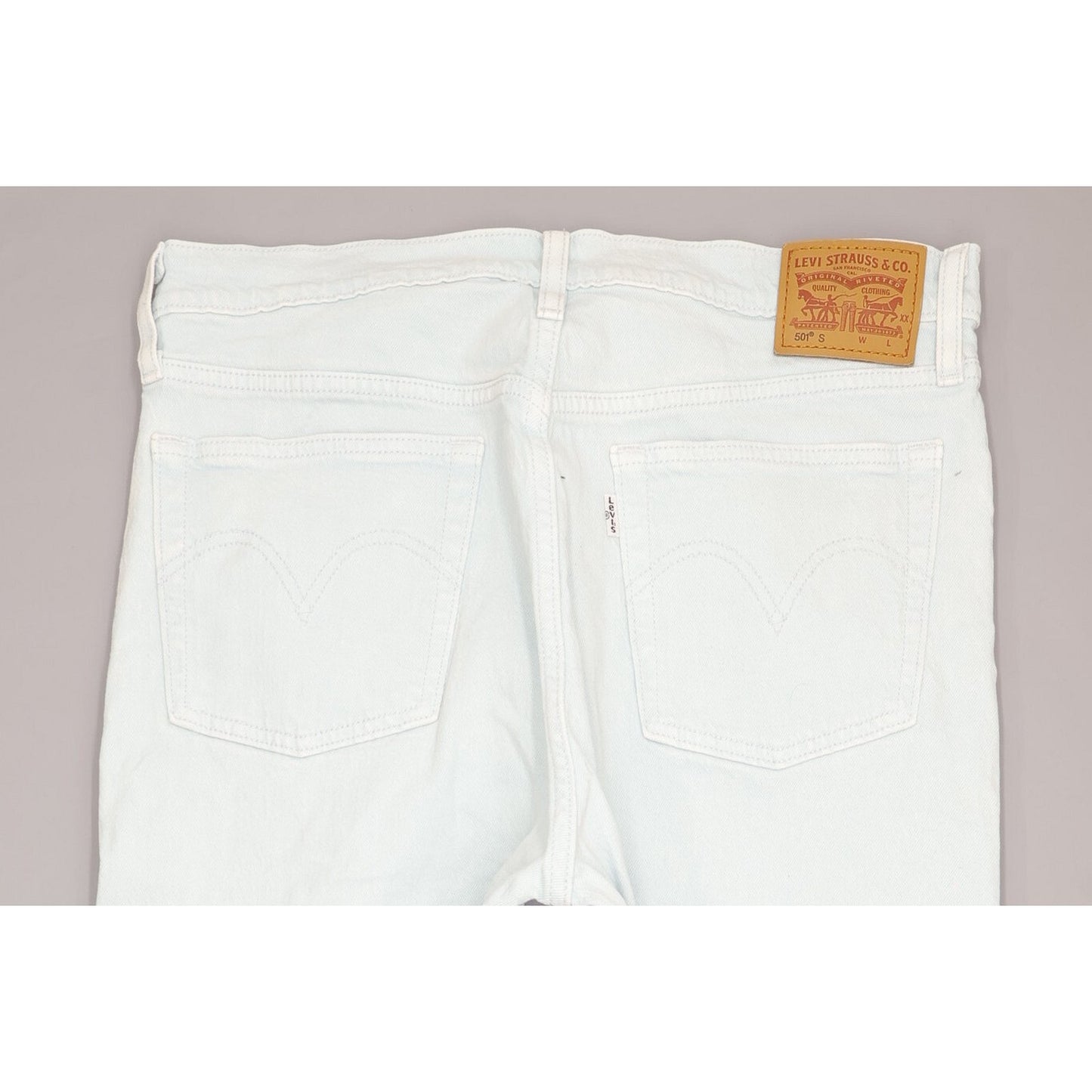 Levi's 501 Blue Straight Regular Stretch Jeans High Waisted W30 L31