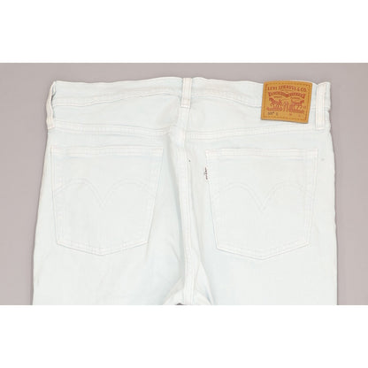 Levi's 501 Blue Straight Regular Stretch Jeans High Waisted W30 L31