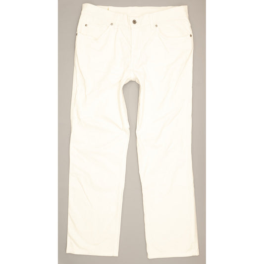 Mustang Tramper Men White Straight Regular Stretch Jeans W35 L29