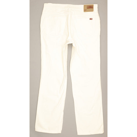 Mustang Tramper Men White Straight Regular Stretch Jeans W35 L29