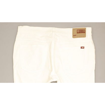 Mustang Tramper Men White Straight Regular Stretch Jeans W35 L29