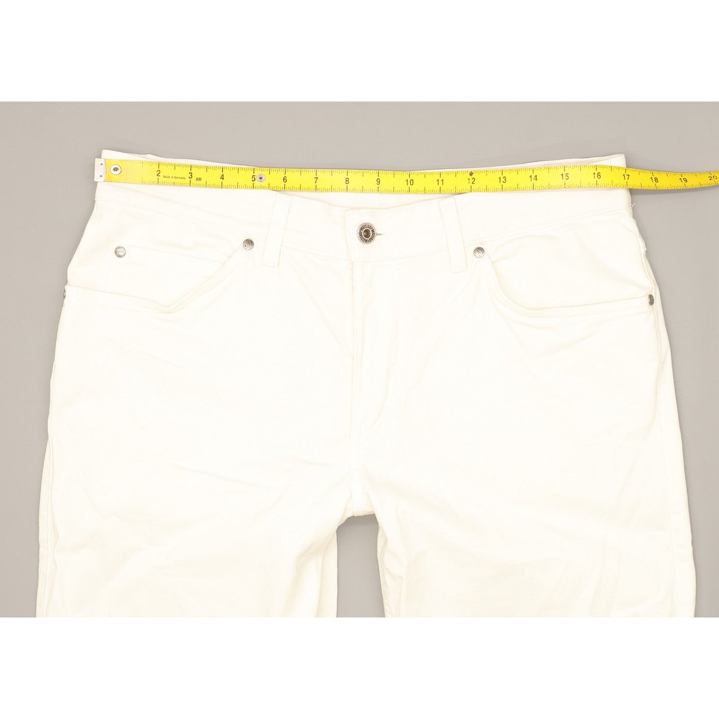 Mustang Tramper Men White Straight Regular Stretch Jeans W35 L29