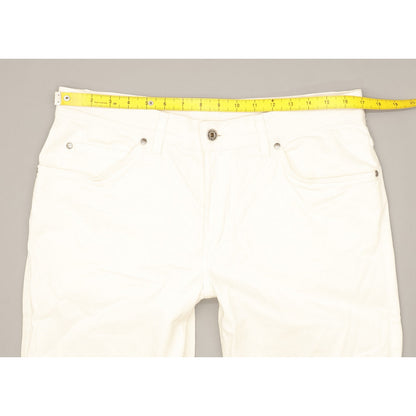 Mustang Tramper Men White Straight Regular Stretch Jeans W35 L29