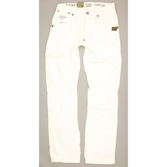 G-Star Jack Men White Straight Regular Jeans W32 L34