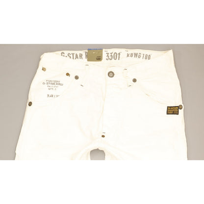 G-Star Jack Men White Straight Regular Jeans W32 L34