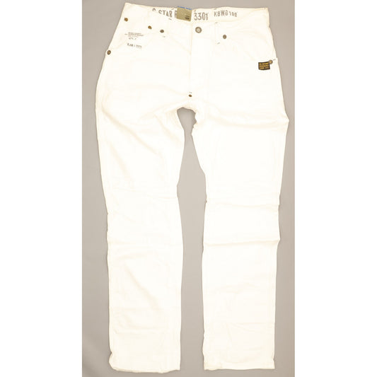 G-Star Jack Men White Straight Regular Jeans W36 L36