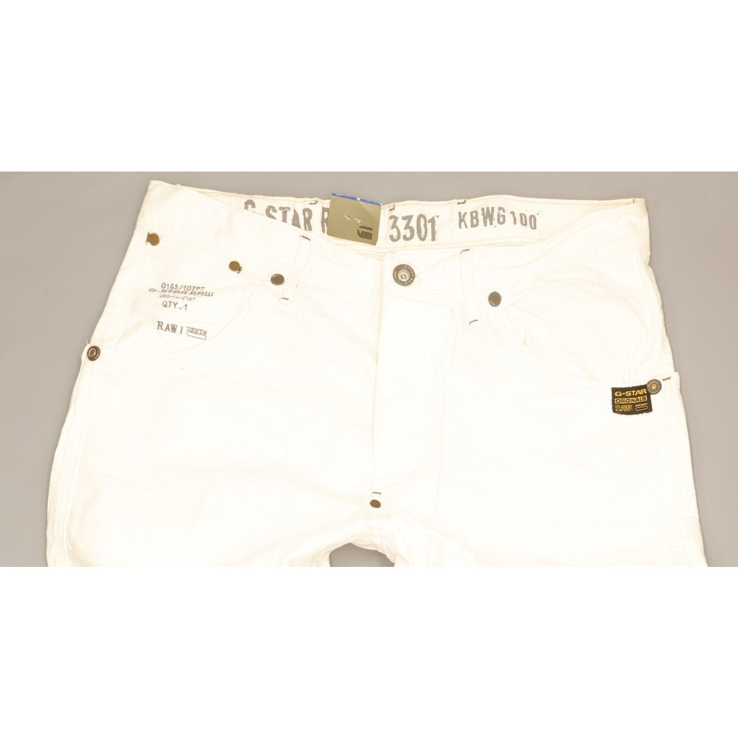 G-Star Jack Men White Straight Regular Jeans W36 L36
