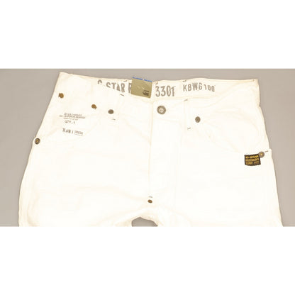 G-Star Jack Men White Straight Regular Jeans W36 L36