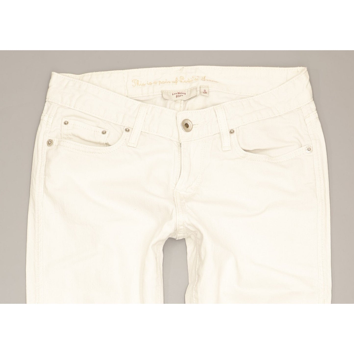 Levi's 531 Women White Skinny Slim Jeans W26 L28
