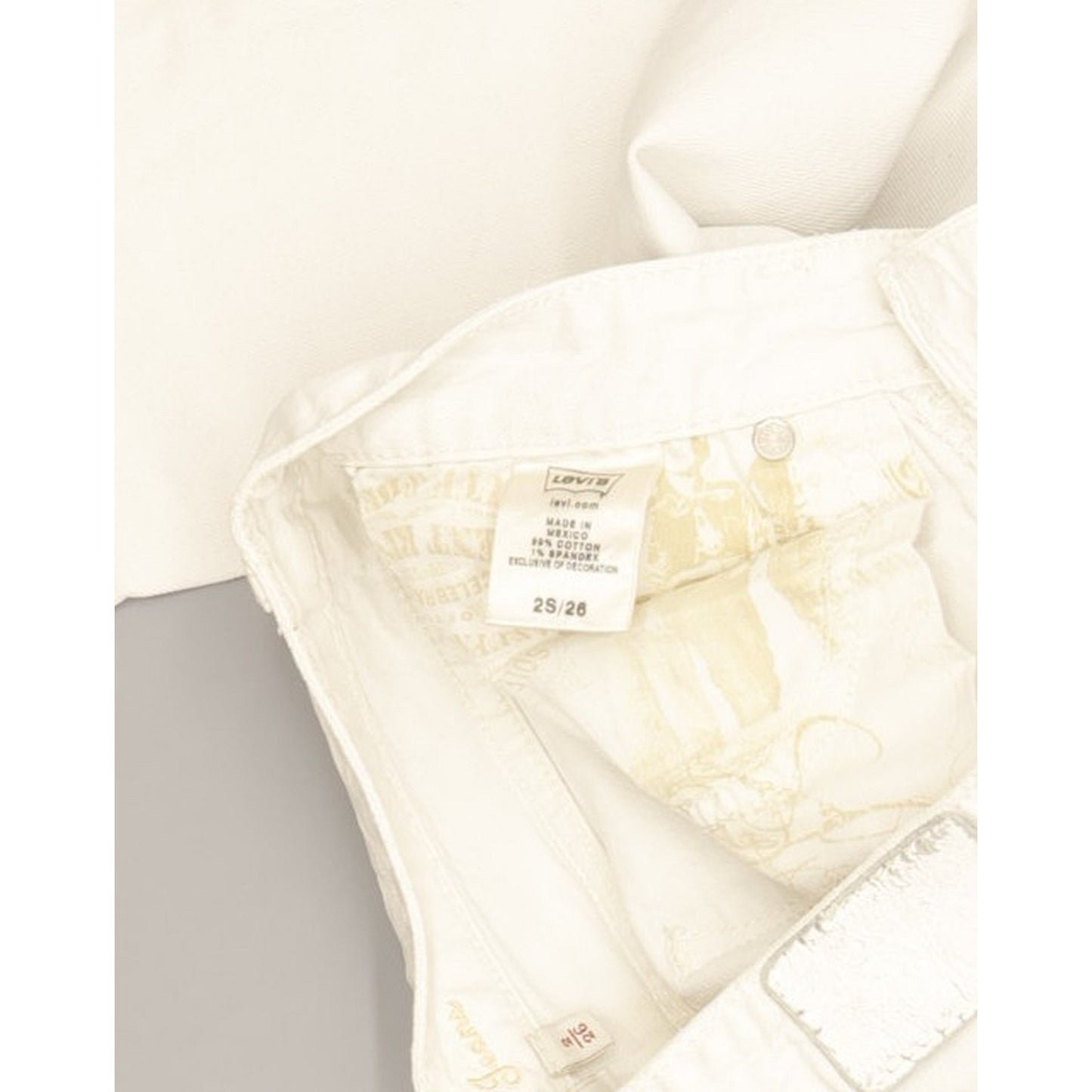 Levi's 531 Women White Skinny Slim Jeans W26 L28