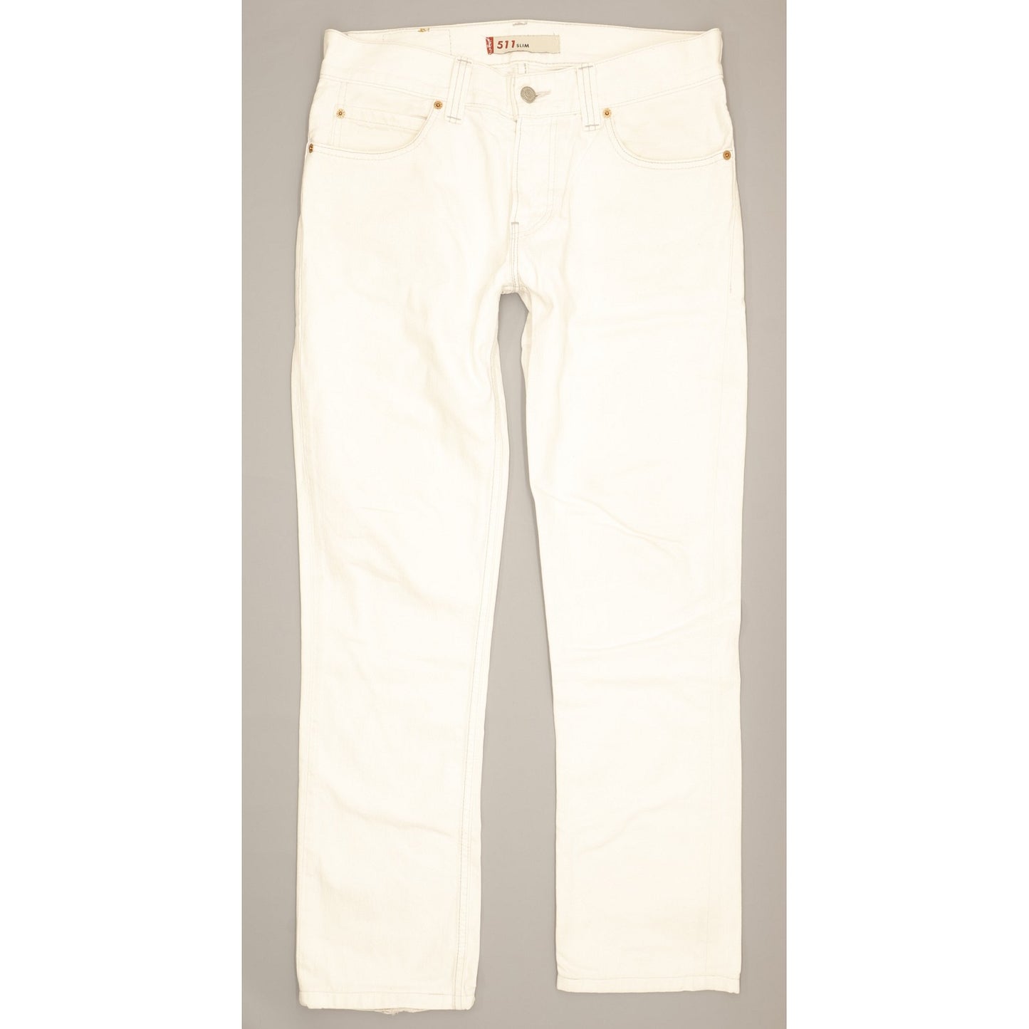 Levi's 511 Men White Straight Slim Jeans W33 L31