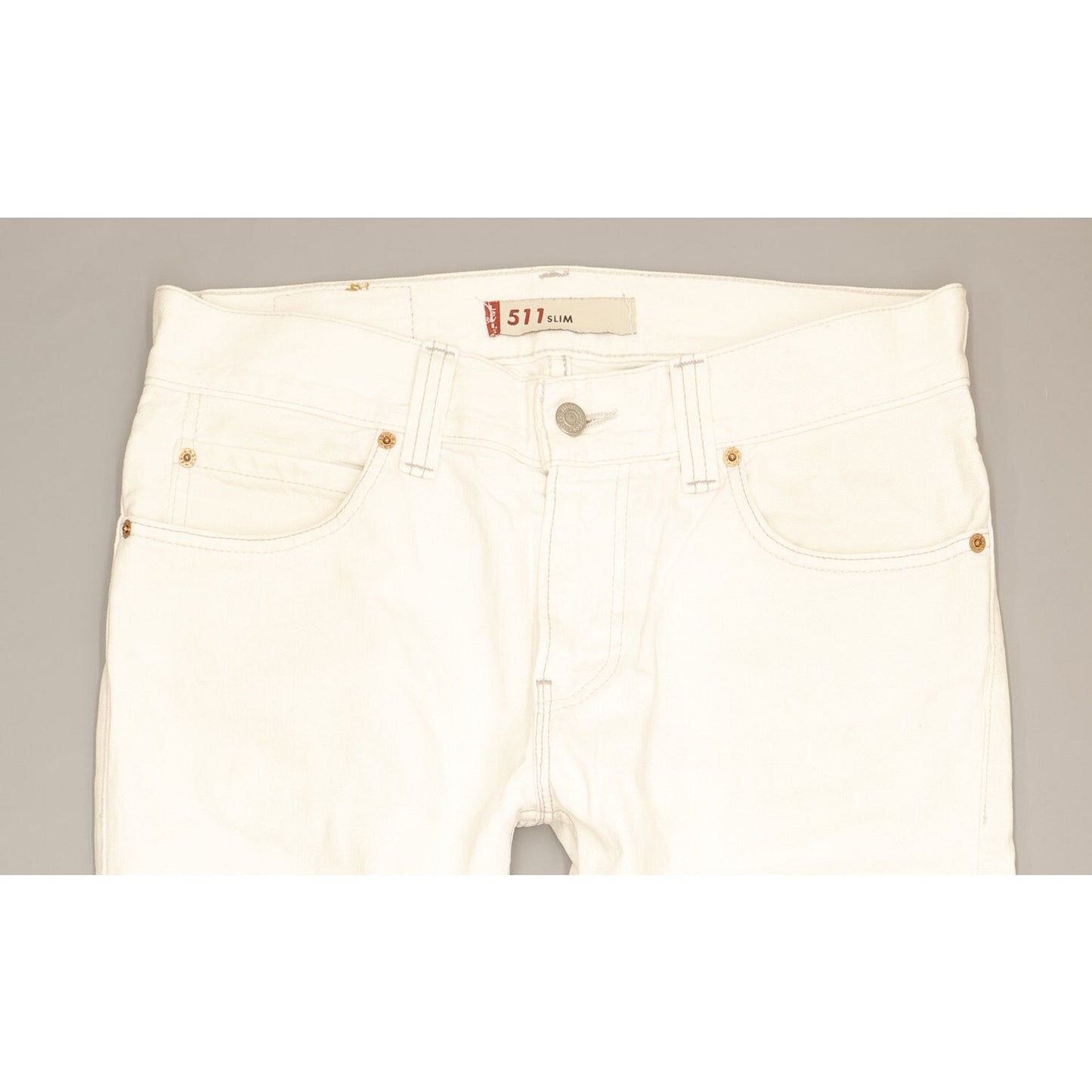 Levi's 511 Men White Straight Slim Jeans W33 L31