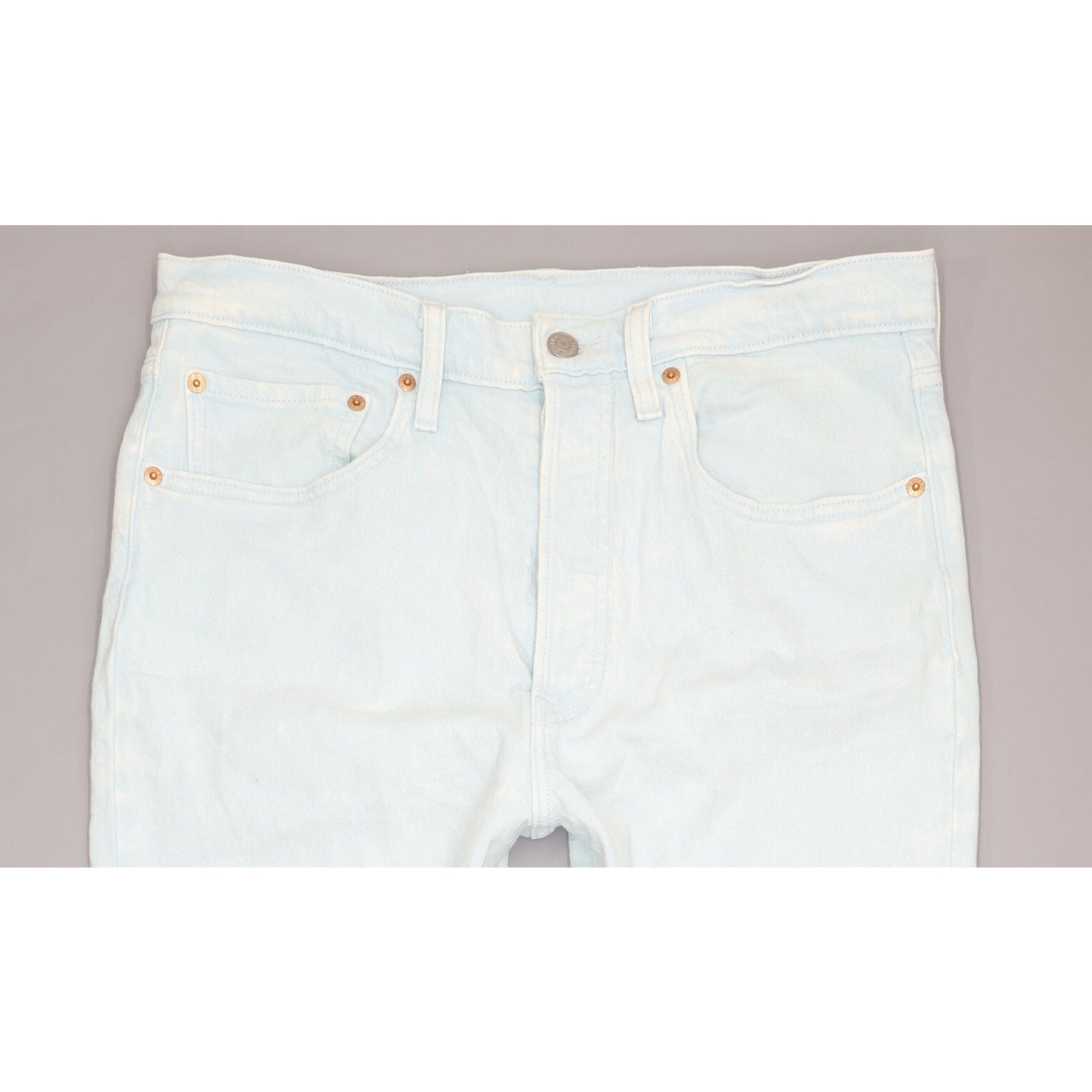 Levi's 501 Blue Straight Regular Stretch Jeans High Waisted W30 L32