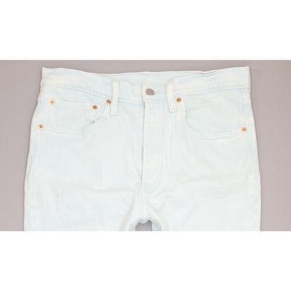 Levi's 501 Blue Straight Regular Stretch Jeans High Waisted W30 L32