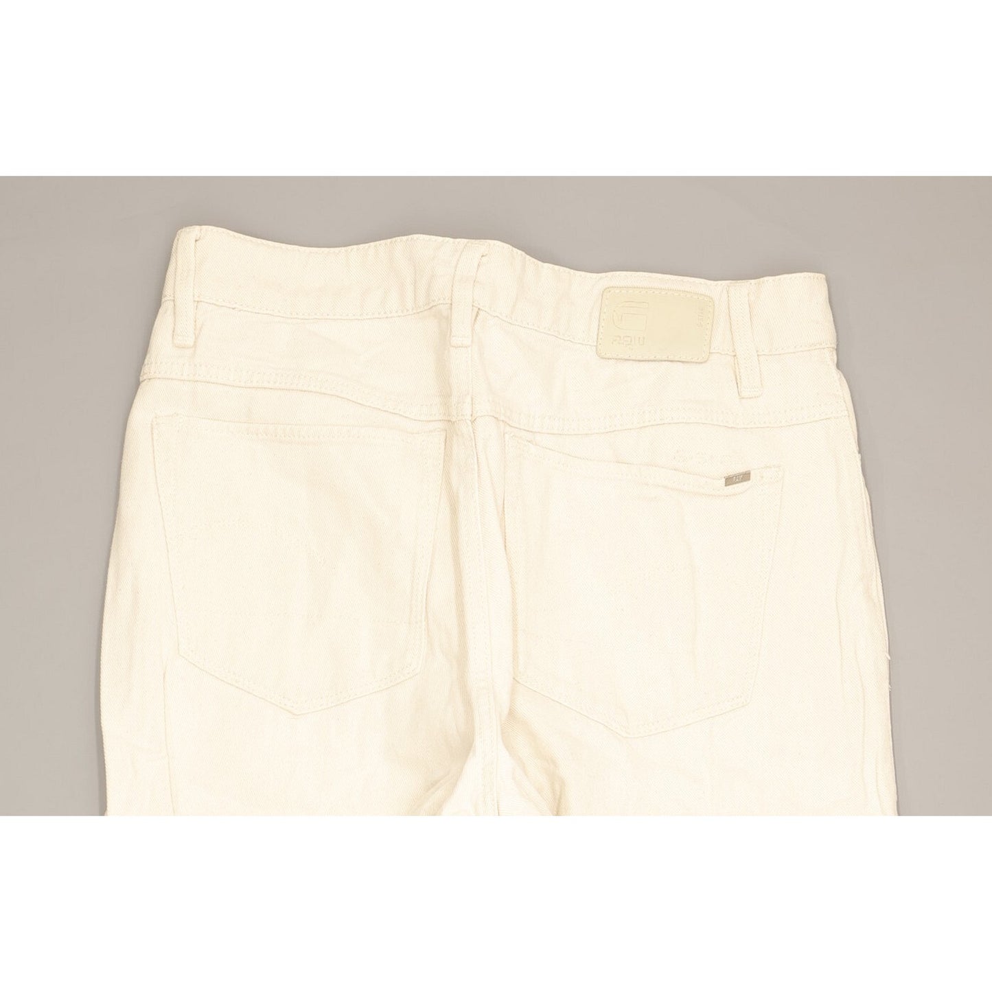 G-Star 3301 Ultra Women Beige Straight Slim Jeans W29 L32