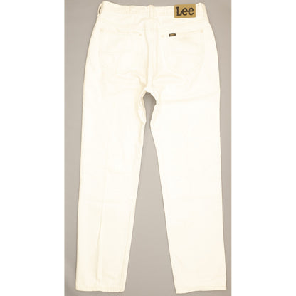 Lee Chicago Men White Straight Regular Jeans W34 L32