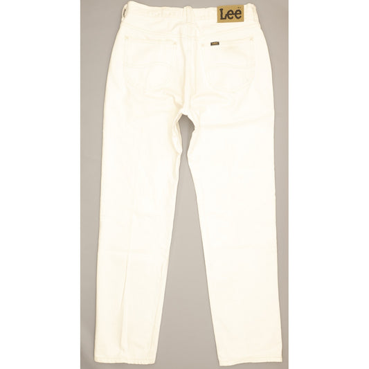 Lee Chicago Men White Straight Regular Jeans W34 L32