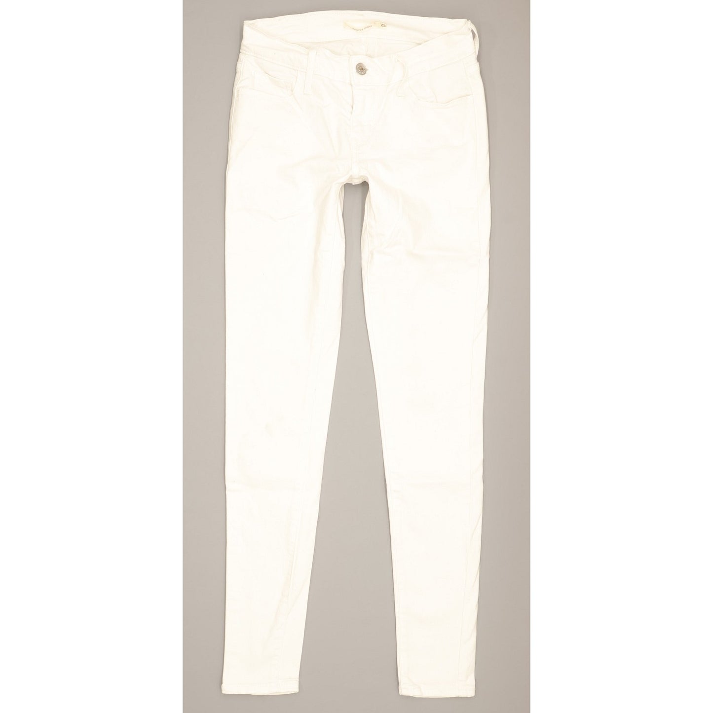 Levi's 710 Super Women White Skinny Slim Stretch Jeans W25 L30