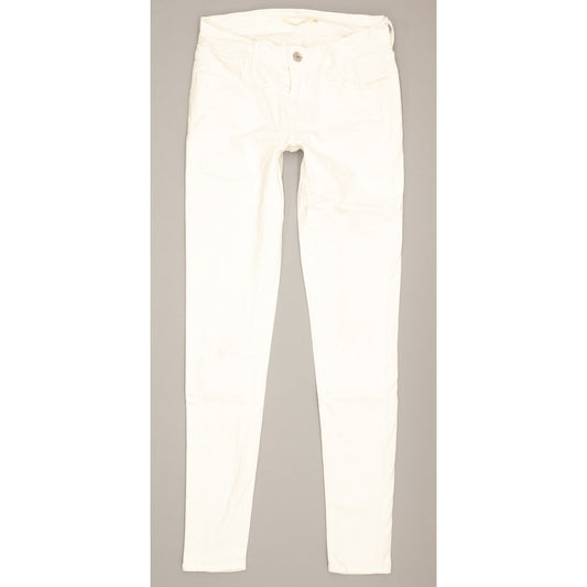 Levi's 710 Super Women White Skinny Slim Stretch Jeans W25 L30