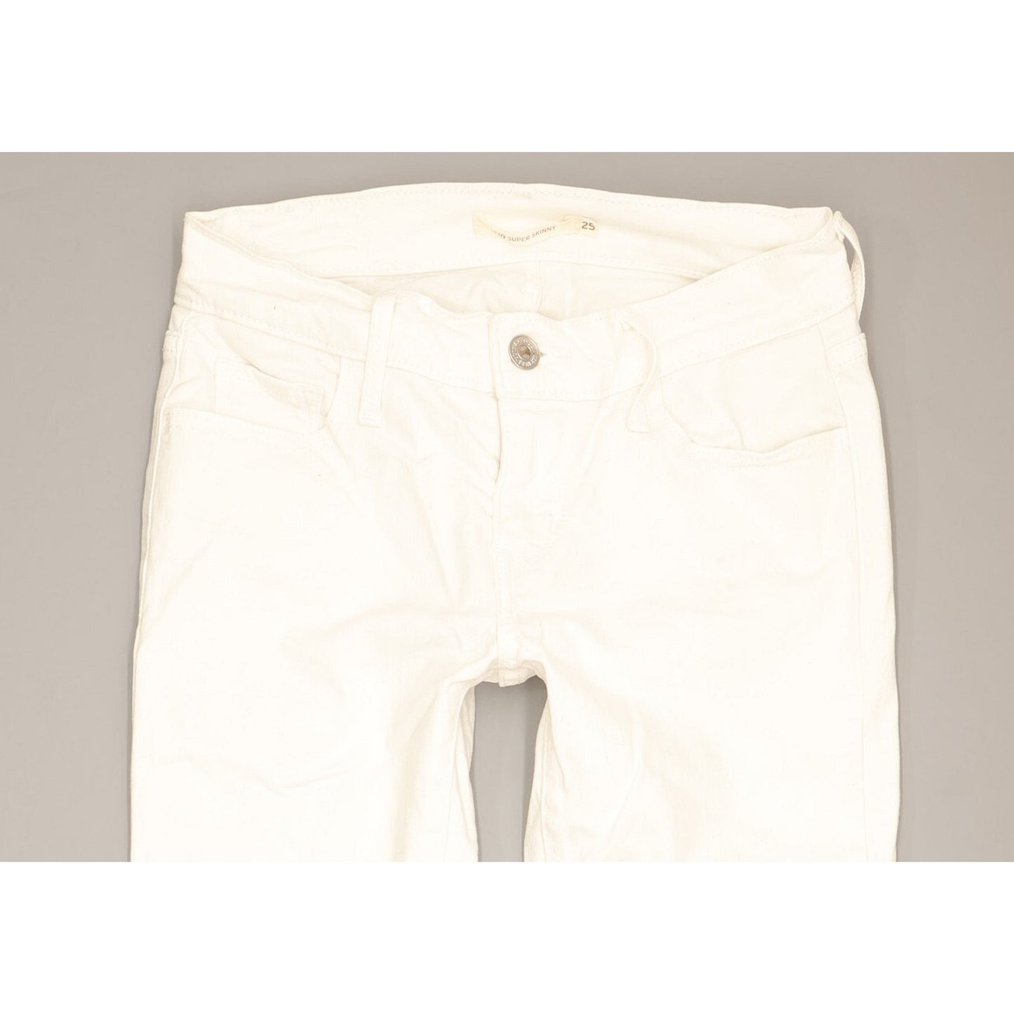 Levi's 710 Super Women White Skinny Slim Stretch Jeans W25 L30