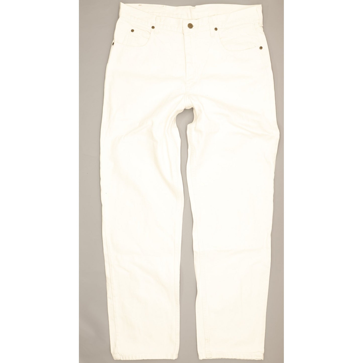 Lee Kansas Men White Straight Regular Jeans W36 L32