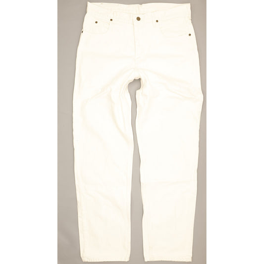 Lee Kansas Men White Straight Regular Jeans W36 L32