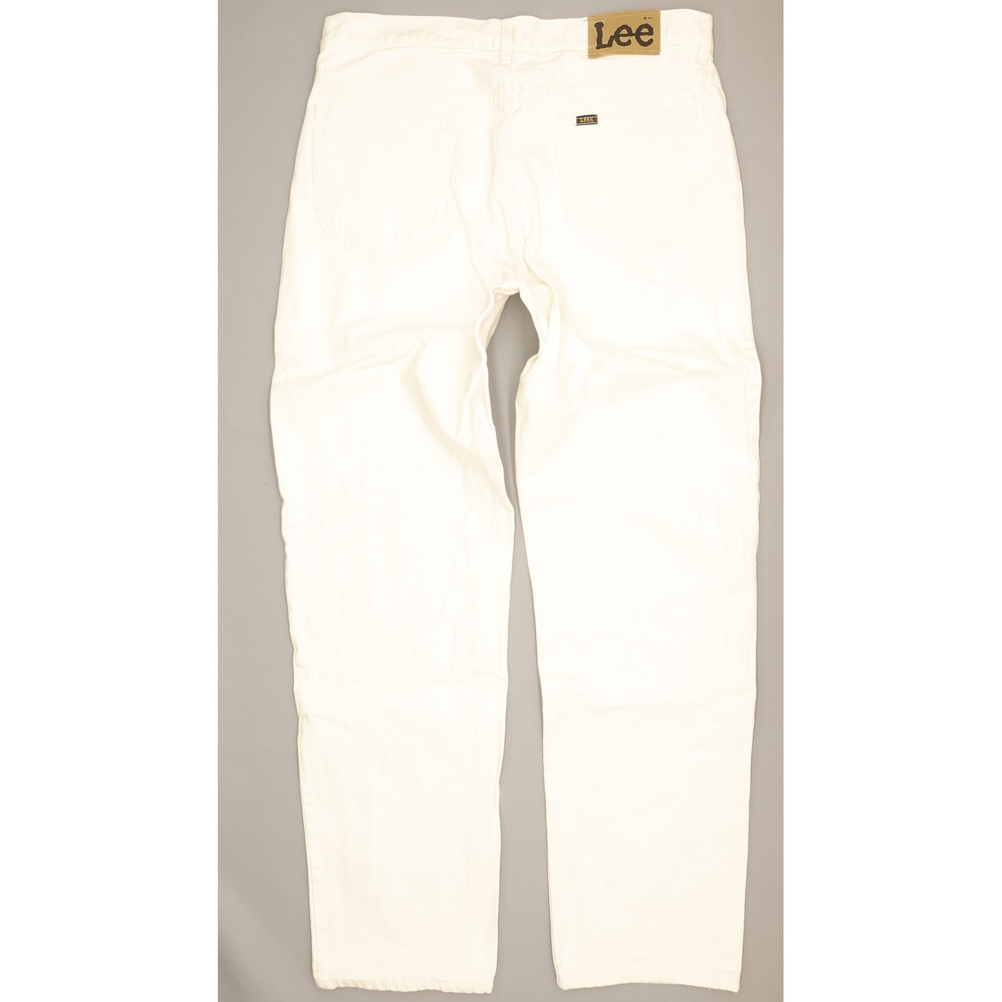 Lee Kansas Men White Straight Regular Jeans W36 L32