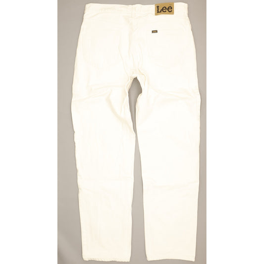 Lee Kansas Men White Straight Regular Jeans W36 L32