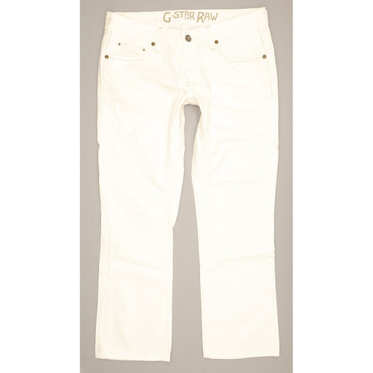 G-Star Reese Women White Straight Regular Jeans W33 L28