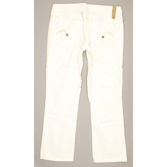 G-Star Reese Women White Straight Regular Jeans W33 L28