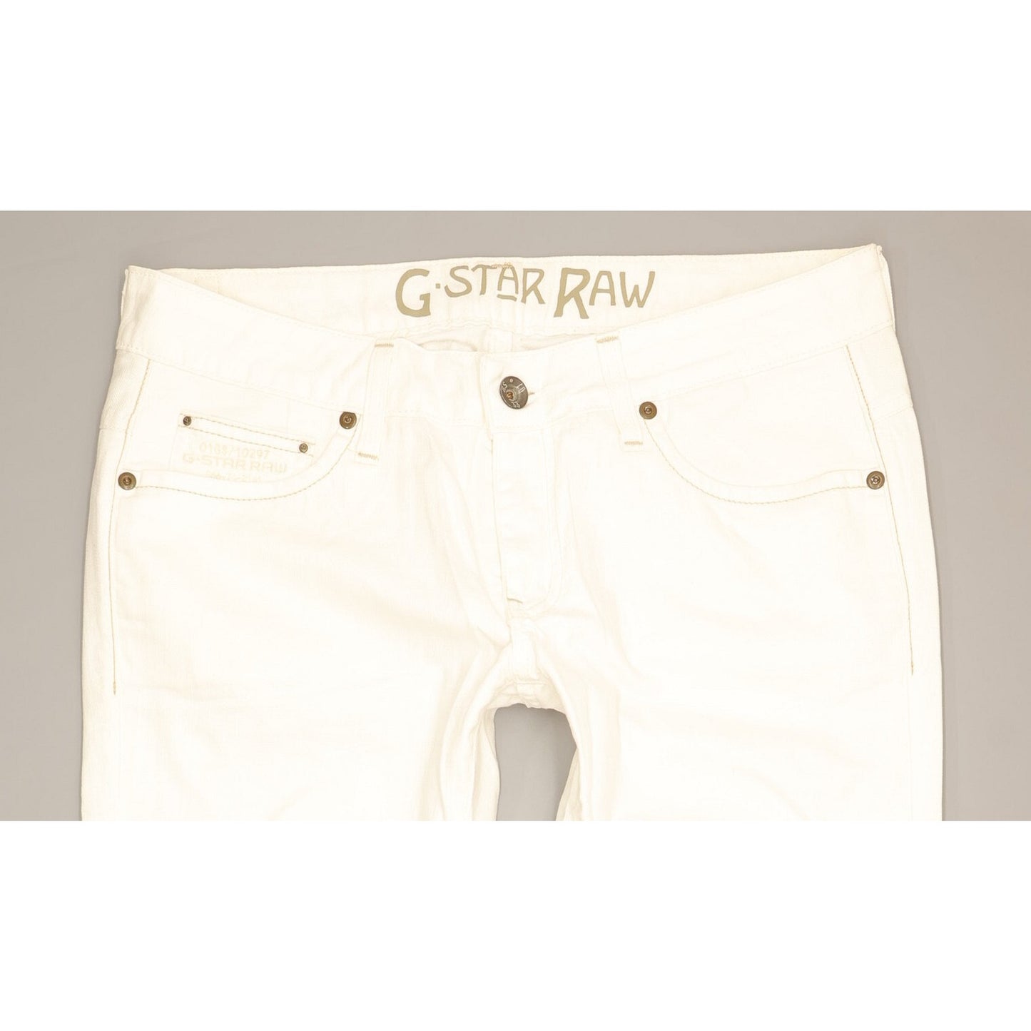 G-Star Reese Women White Straight Regular Jeans W33 L28