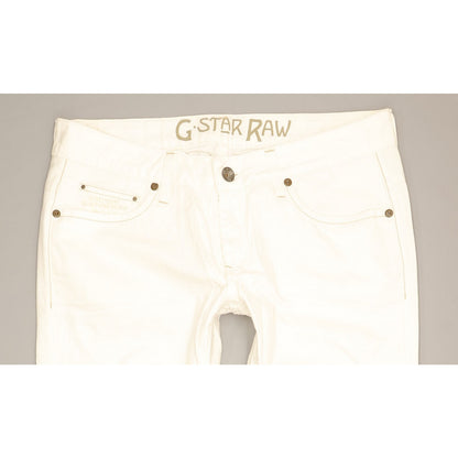 G-Star Reese Women White Straight Regular Jeans W33 L28