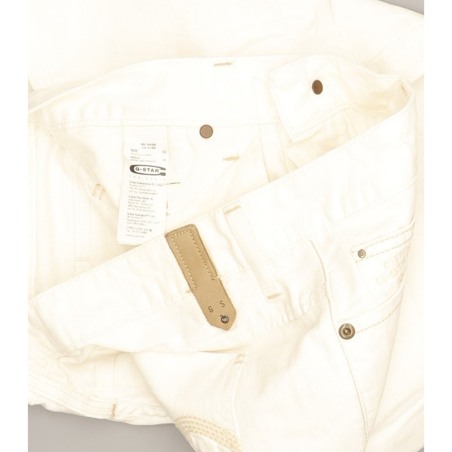 G-Star Reese Women White Straight Regular Jeans W33 L28
