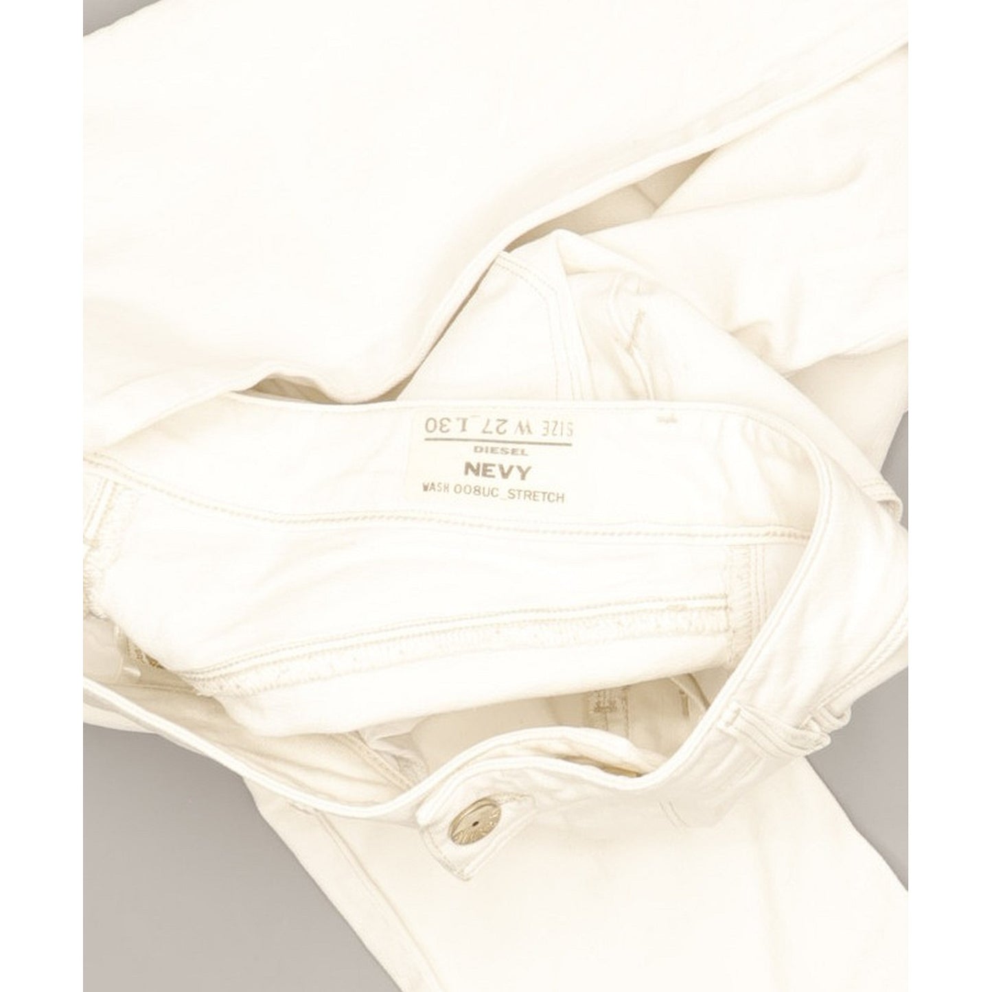 Diesel Nevy Women White Skinny Slim Stretch Jeans W27 L29