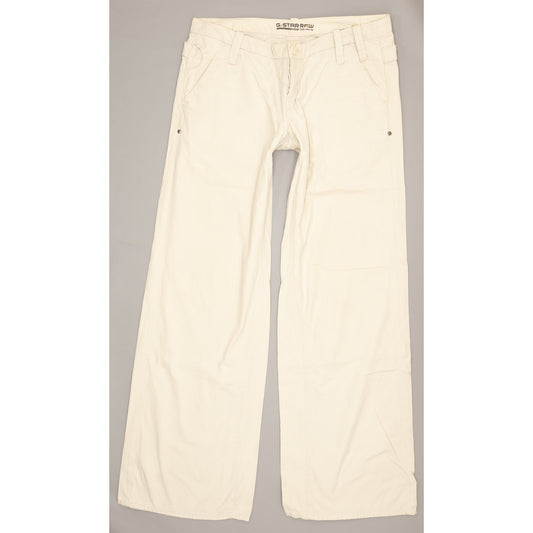 G-Star Dexter Women Beige Straight Loose Chino Jeans W30 L32