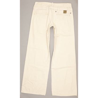 G-Star Dexter Women Beige Straight Loose Chino Jeans W30 L32