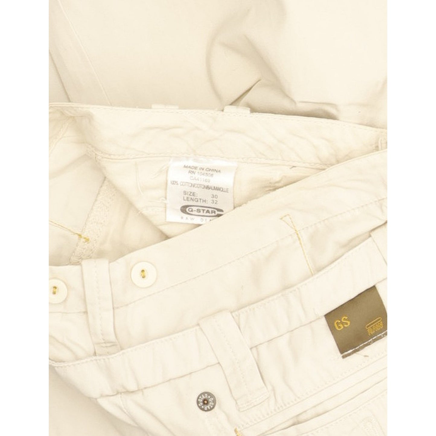 G-Star Dexter Women Beige Straight Loose Chino Jeans W30 L32