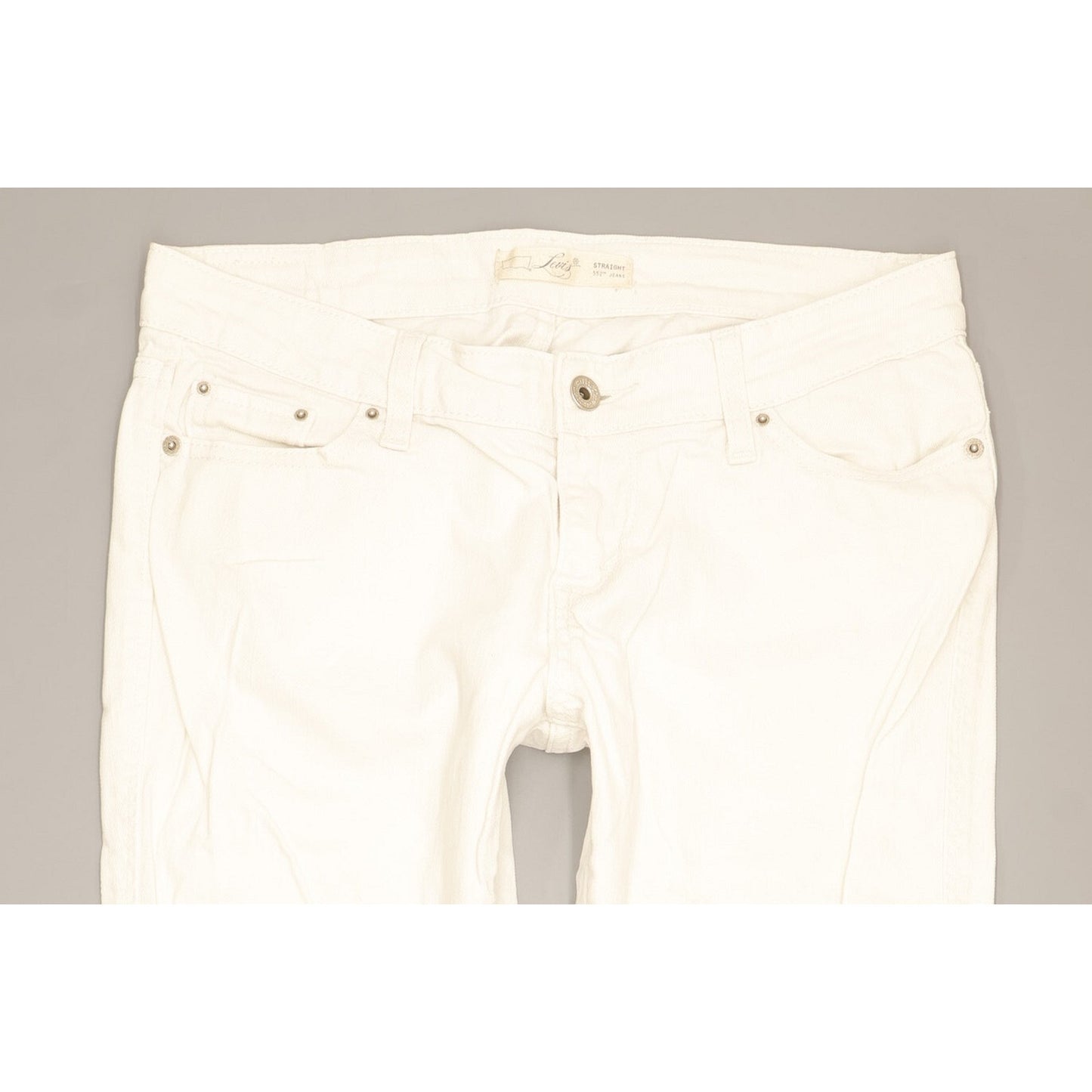 Levi's 552 Women White Straight Slim Stretch Jeans W28 L29