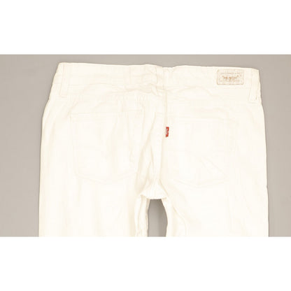 Levi's 552 Women White Straight Slim Stretch Jeans W28 L29