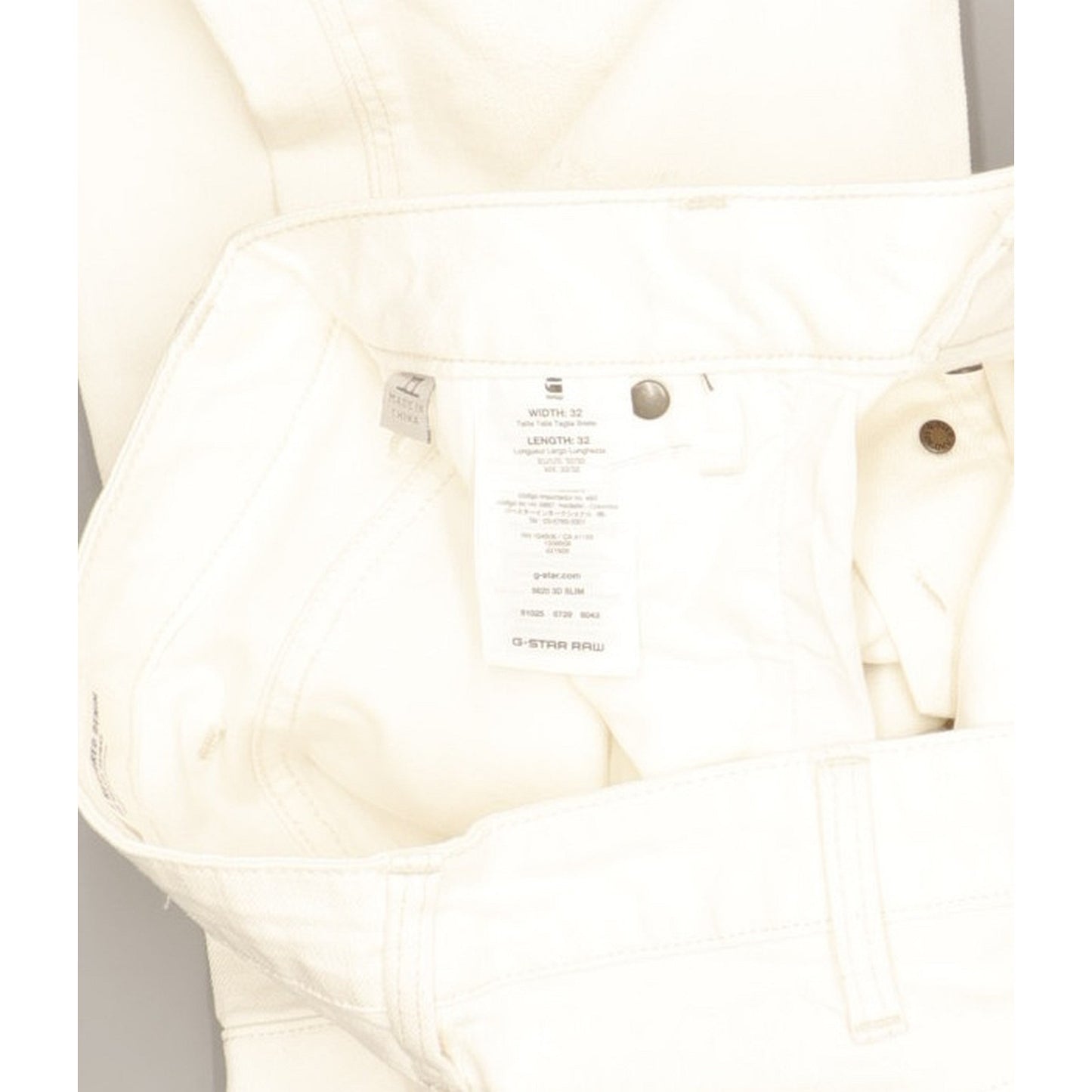 G-Star 5620 3D Men White Skinny Slim Stretch Jeans W32 L31
