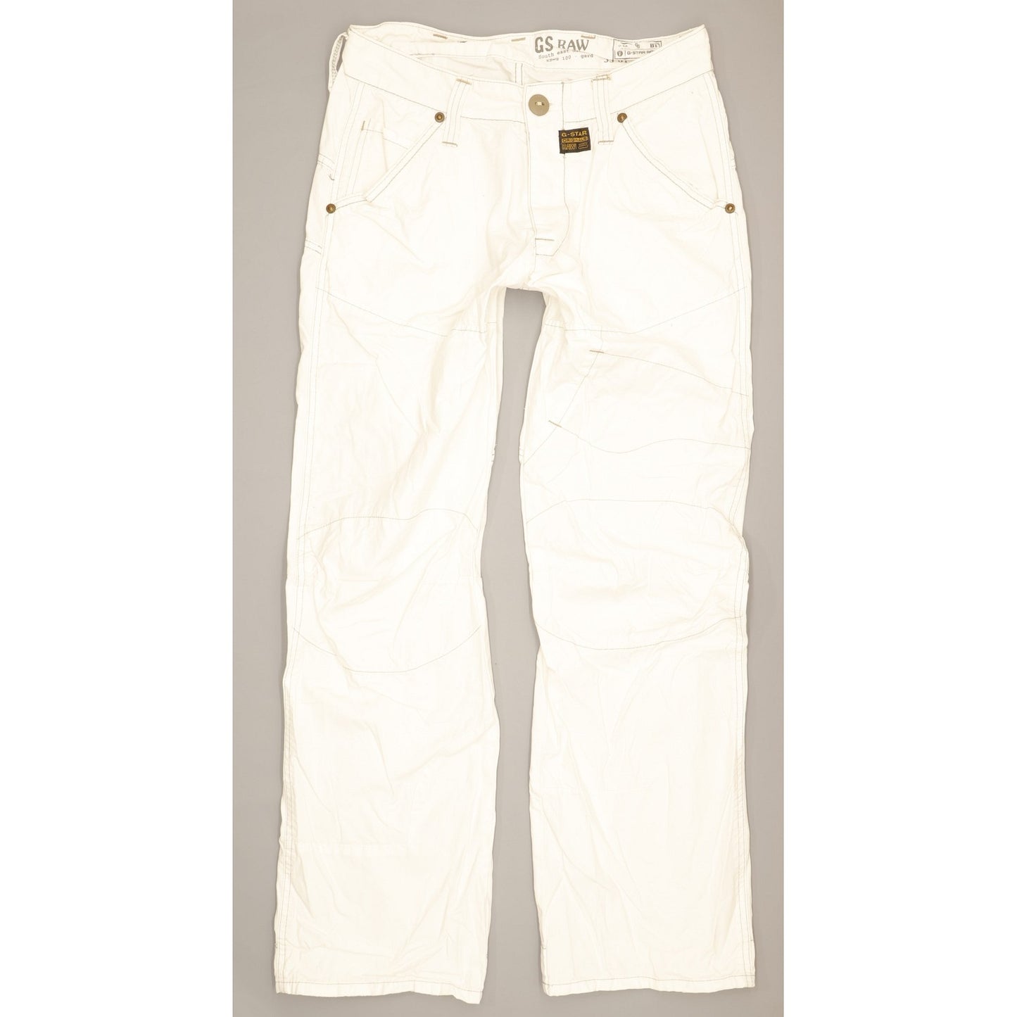 G-Star New Trash Men White Straight Regular Jeans W32 L32