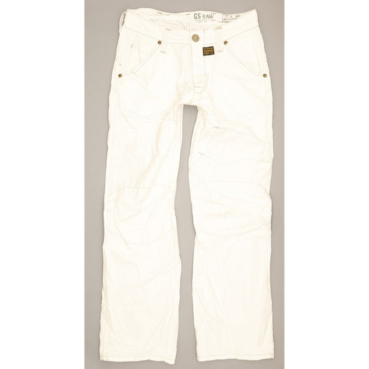 G-Star New Trash Men White Straight Regular Jeans W32 L32