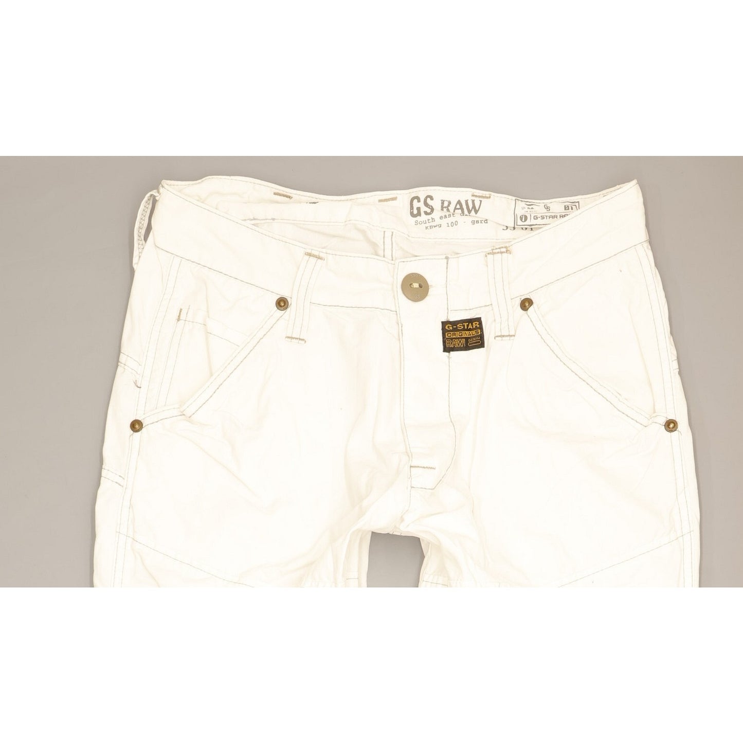 G-Star New Trash Men White Straight Regular Jeans W32 L32