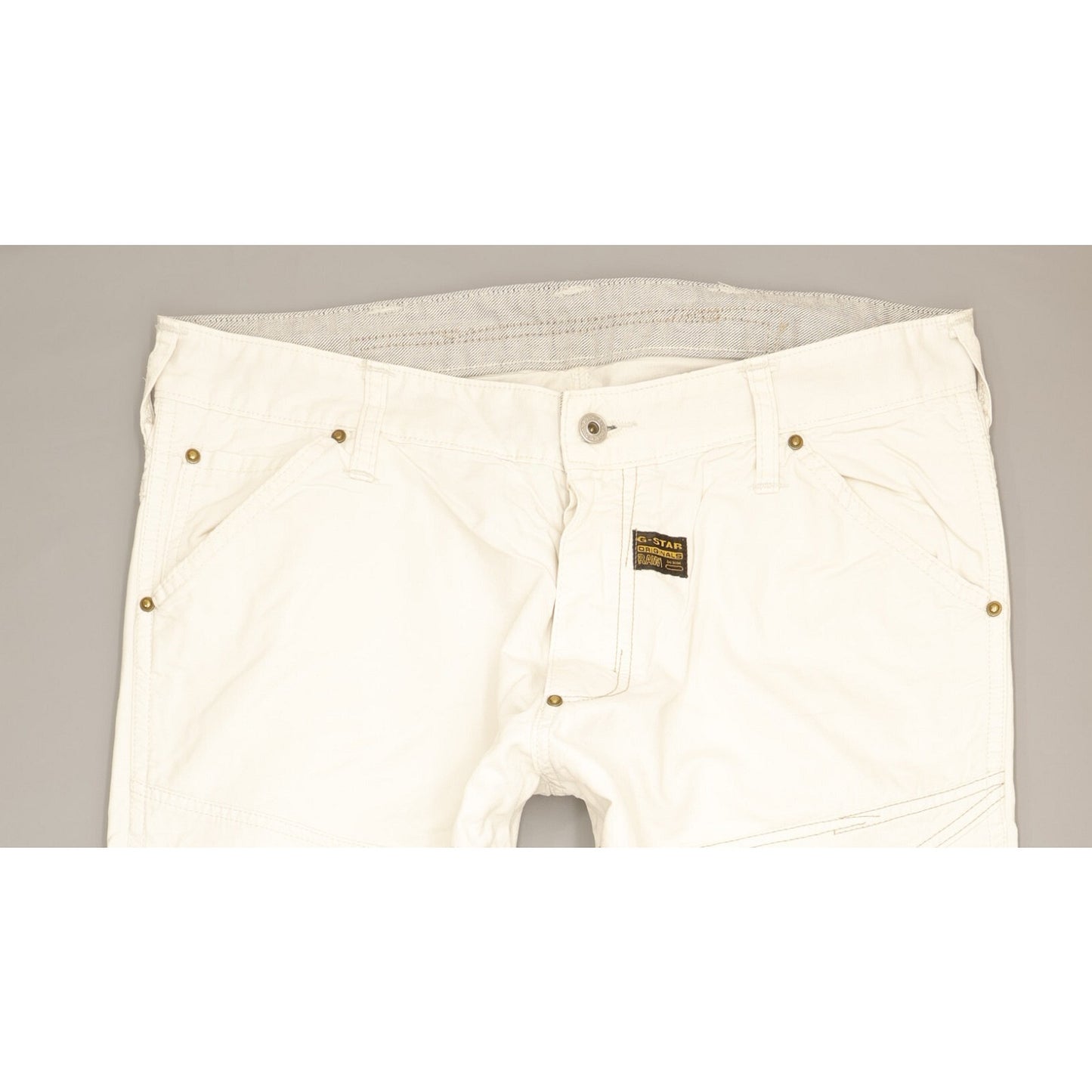 G-Star SC Concept Men White Straight Regular Jeans W36 L31