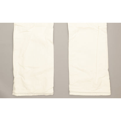 Lee Knox Men White Straight Slim Jeans W31 L34