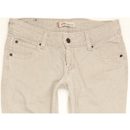 Levi's 570 Men Grey Straight Slim Stretch Jeans W30 L34