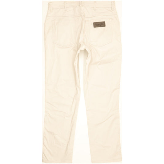 Wrangler Texas Men Beige Straight Slim Stretch Jeans W32 L29